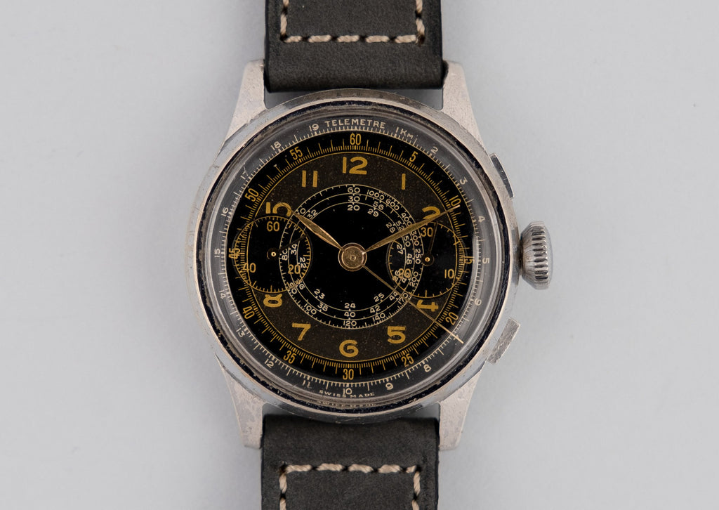 ANONYMOUS Gilt Dial Chronograph (c. 1940s)