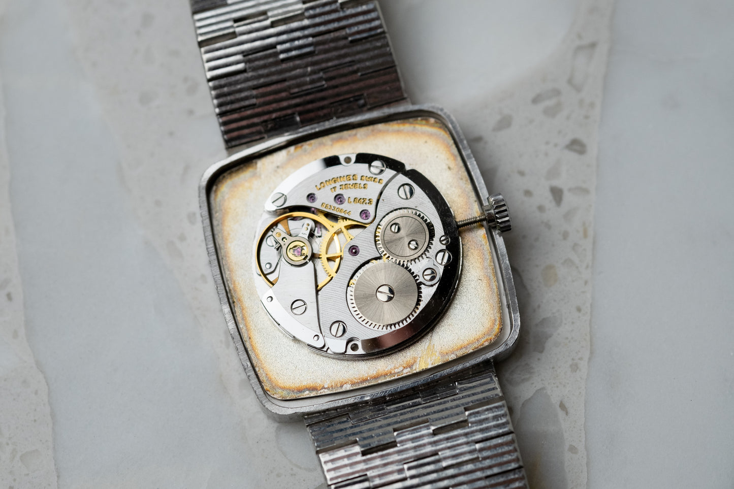 LONGINES 925 Silver TV Dial Manual Wind Box and Papers (1975)