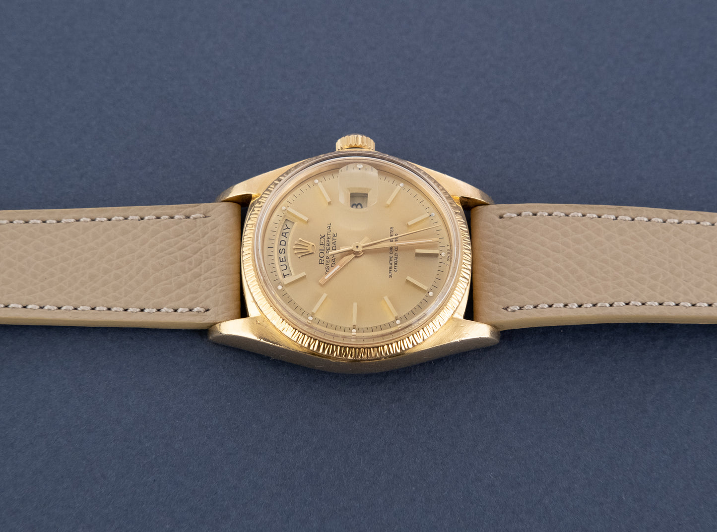 ROLEX Oyster Perpetual 18 ct. Gold Day Date Ref 1807 "Bark Bezel" (1978)