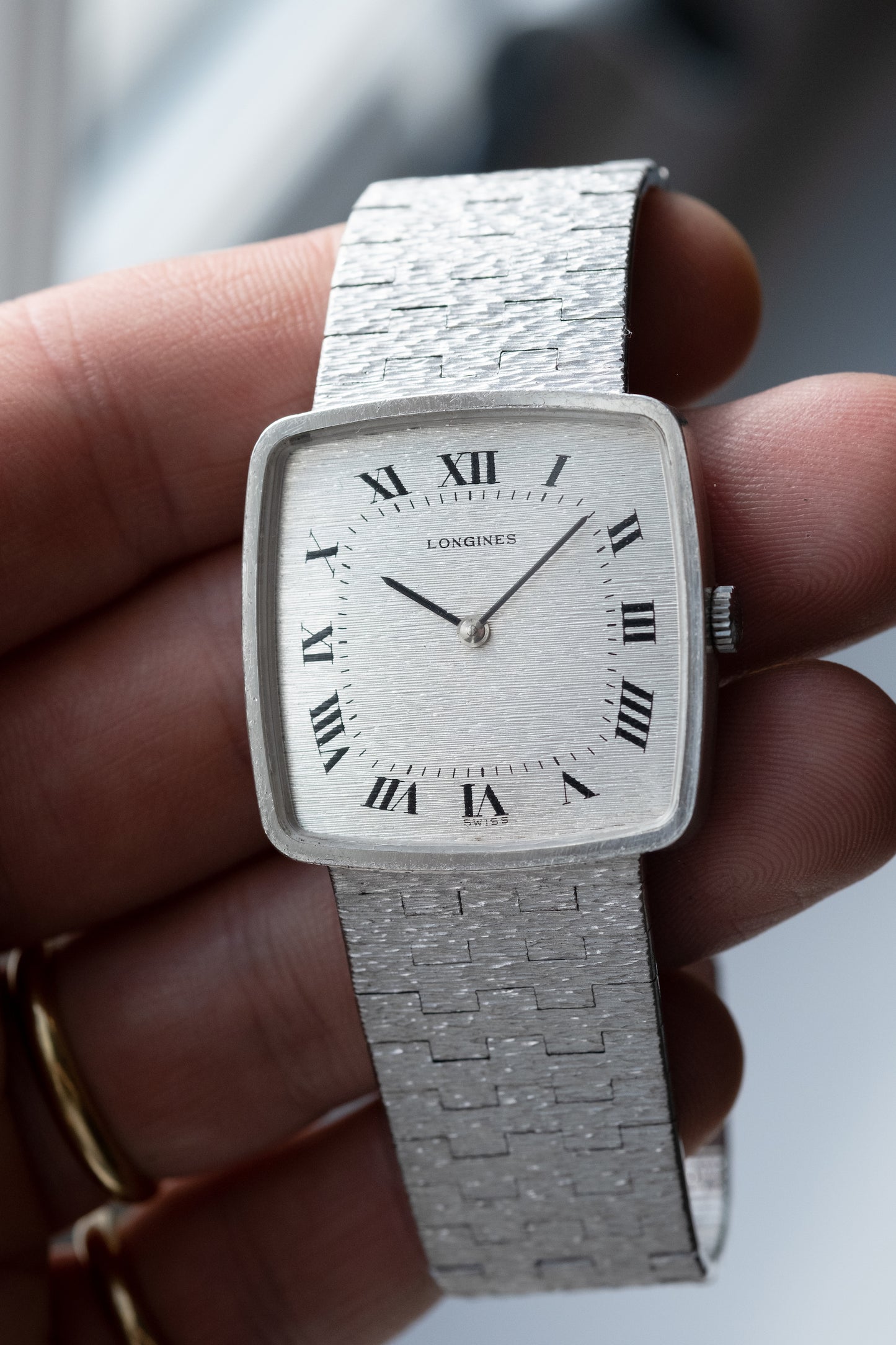 LONGINES 925 Silver TV Dial Manual Wind Box and Papers (1975)