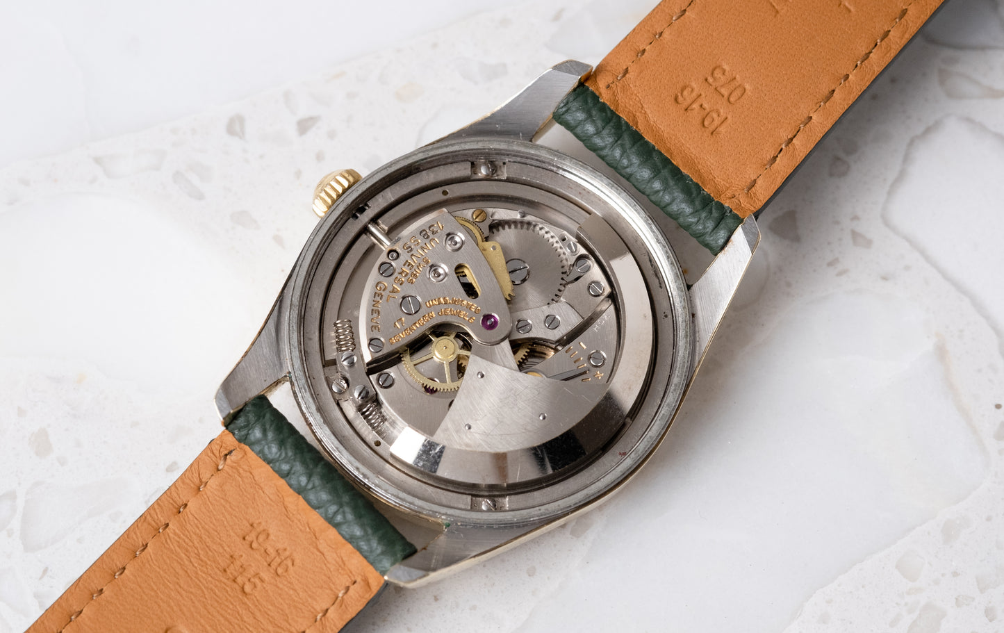 UNIVERSAL GENEVE Automatic Polerouter Gold Capped Gloss Black Ref. 138SS (c. 1960)
