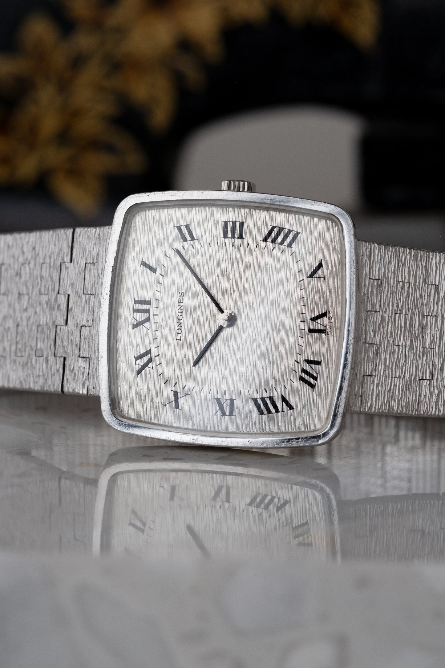 LONGINES 925 Silver TV Dial Manual Wind Box and Papers (1975)