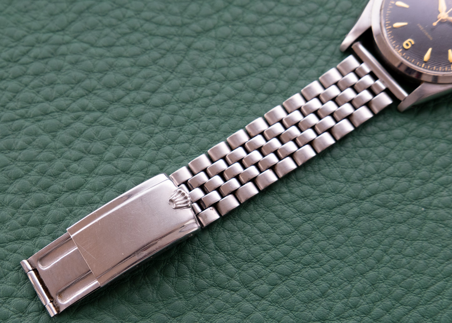 ROLEX Oyster Precision Ref 6422 RARE Waffle Gilt "Explorer" Dial (1956)