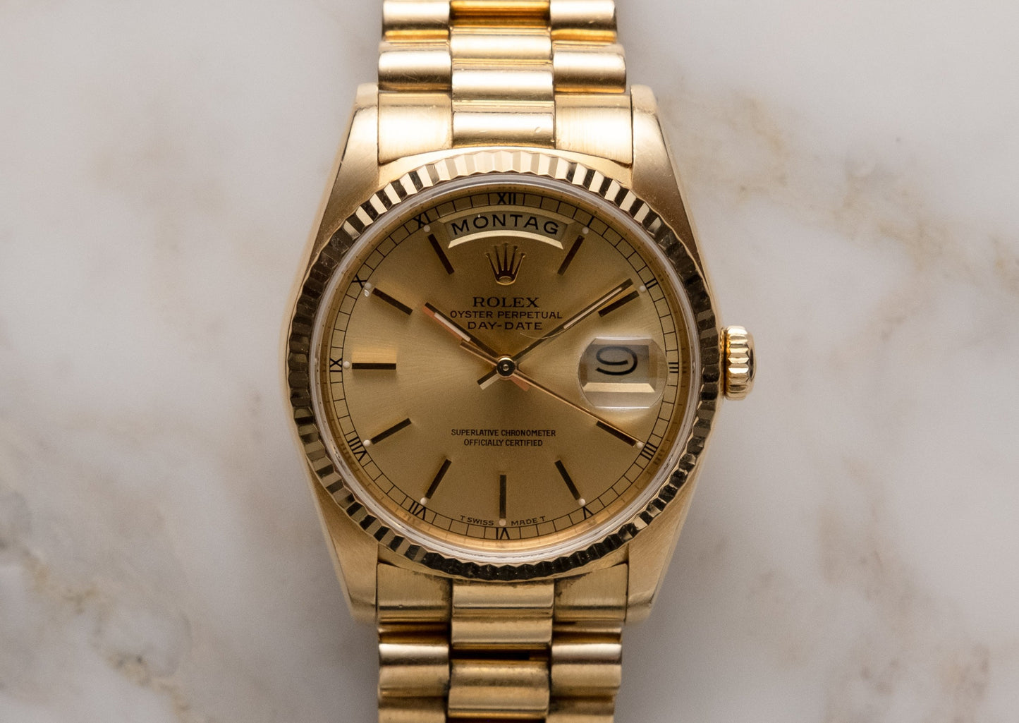 ROLEX Oyster Perpetual Day Date 18ct Gold President Ref. 18238 (1988)
