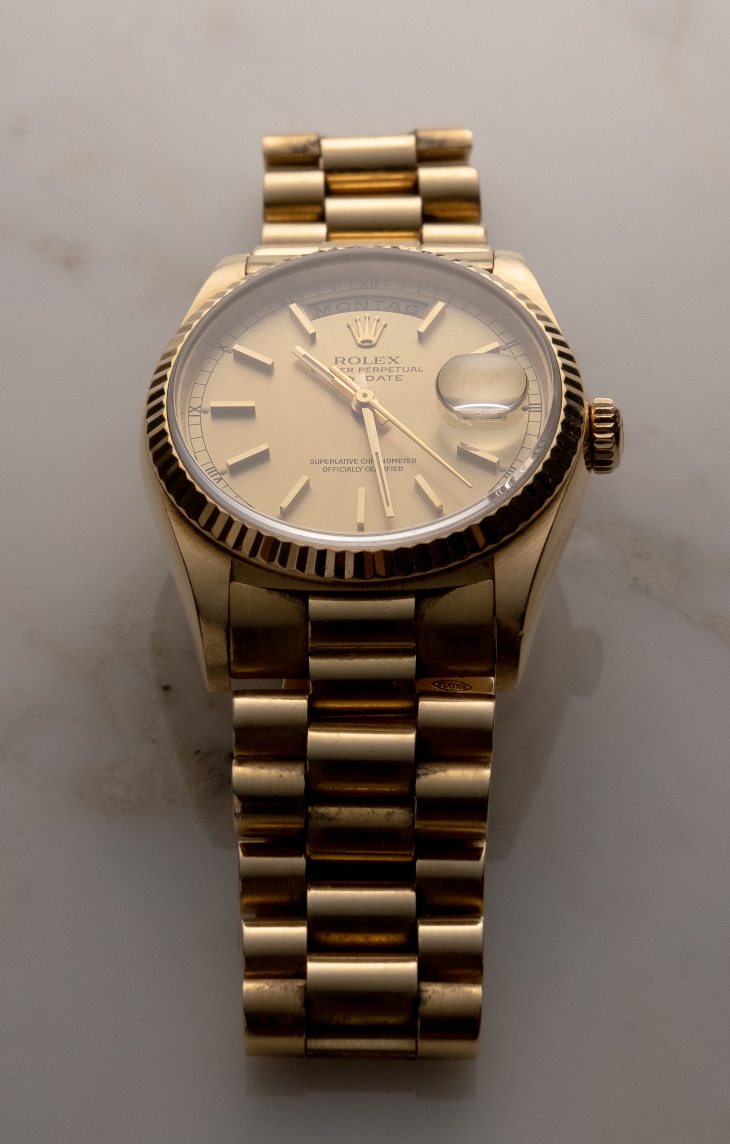 ROLEX Oyster Perpetual Day Date 18ct Gold President Ref. 18238 (1988)