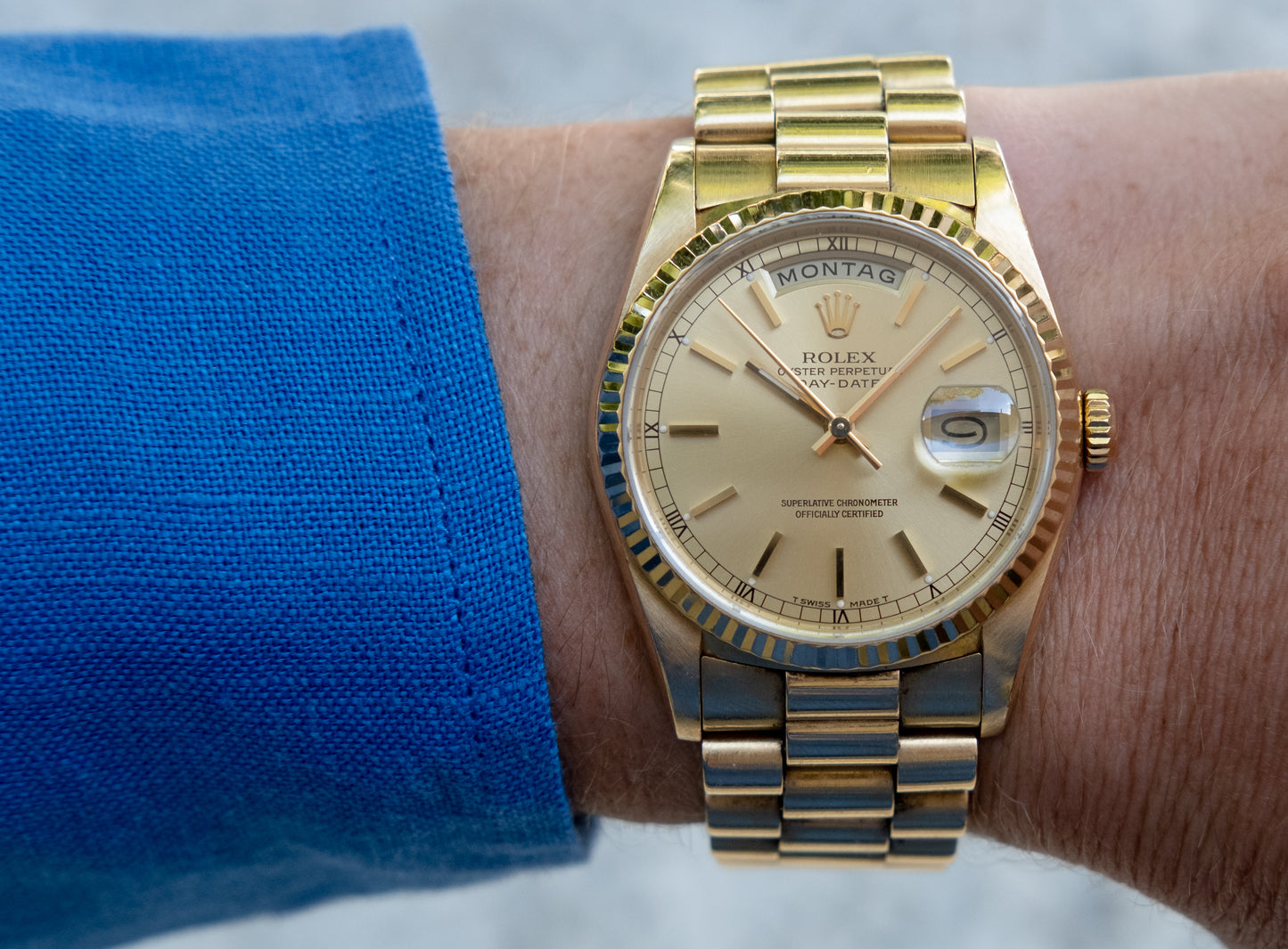 ROLEX Oyster Perpetual Day Date 18ct Gold President Ref. 18238 (1988)