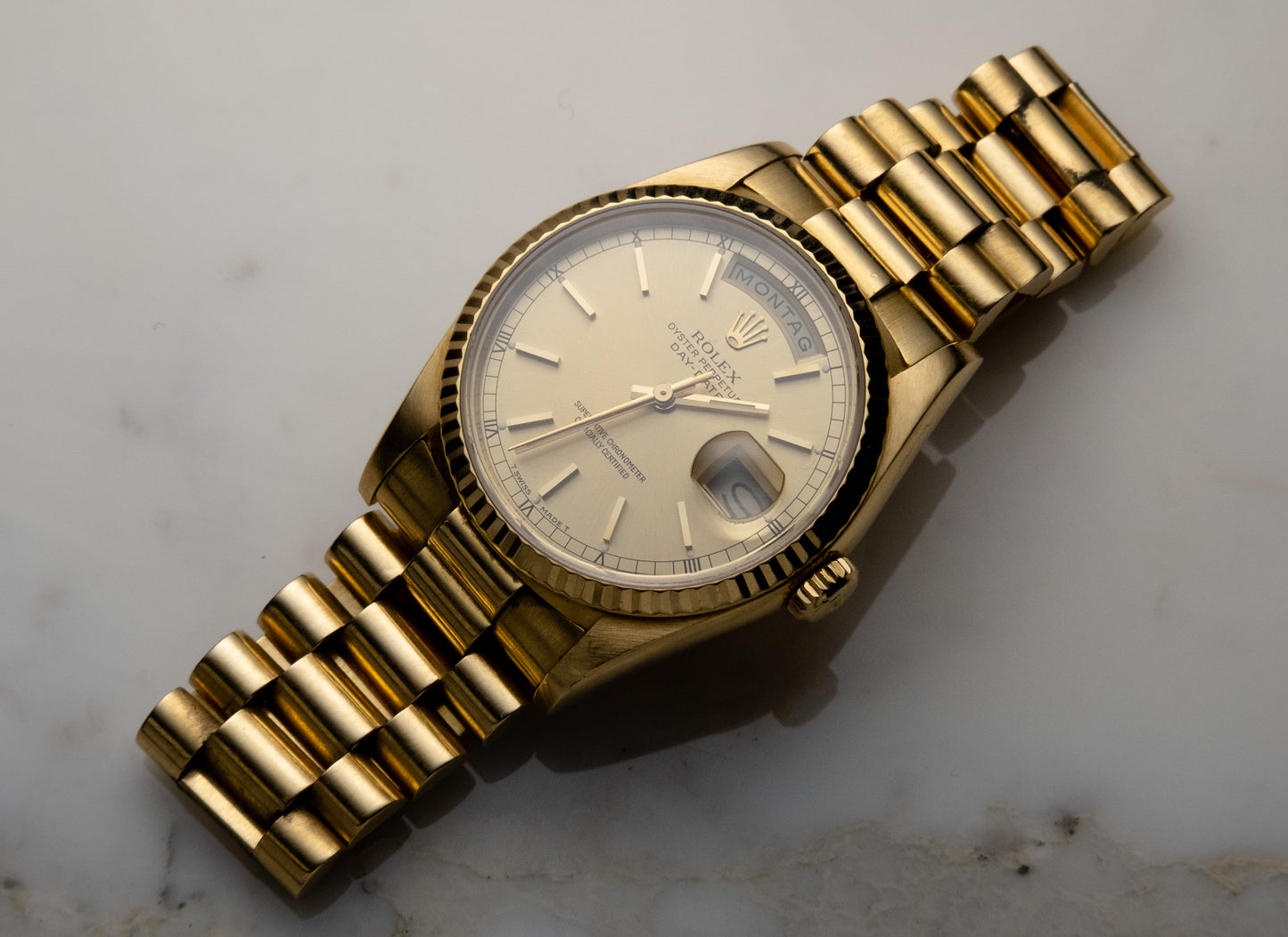 ROLEX Oyster Perpetual Day Date 18ct Gold President Ref. 18238 (1988)