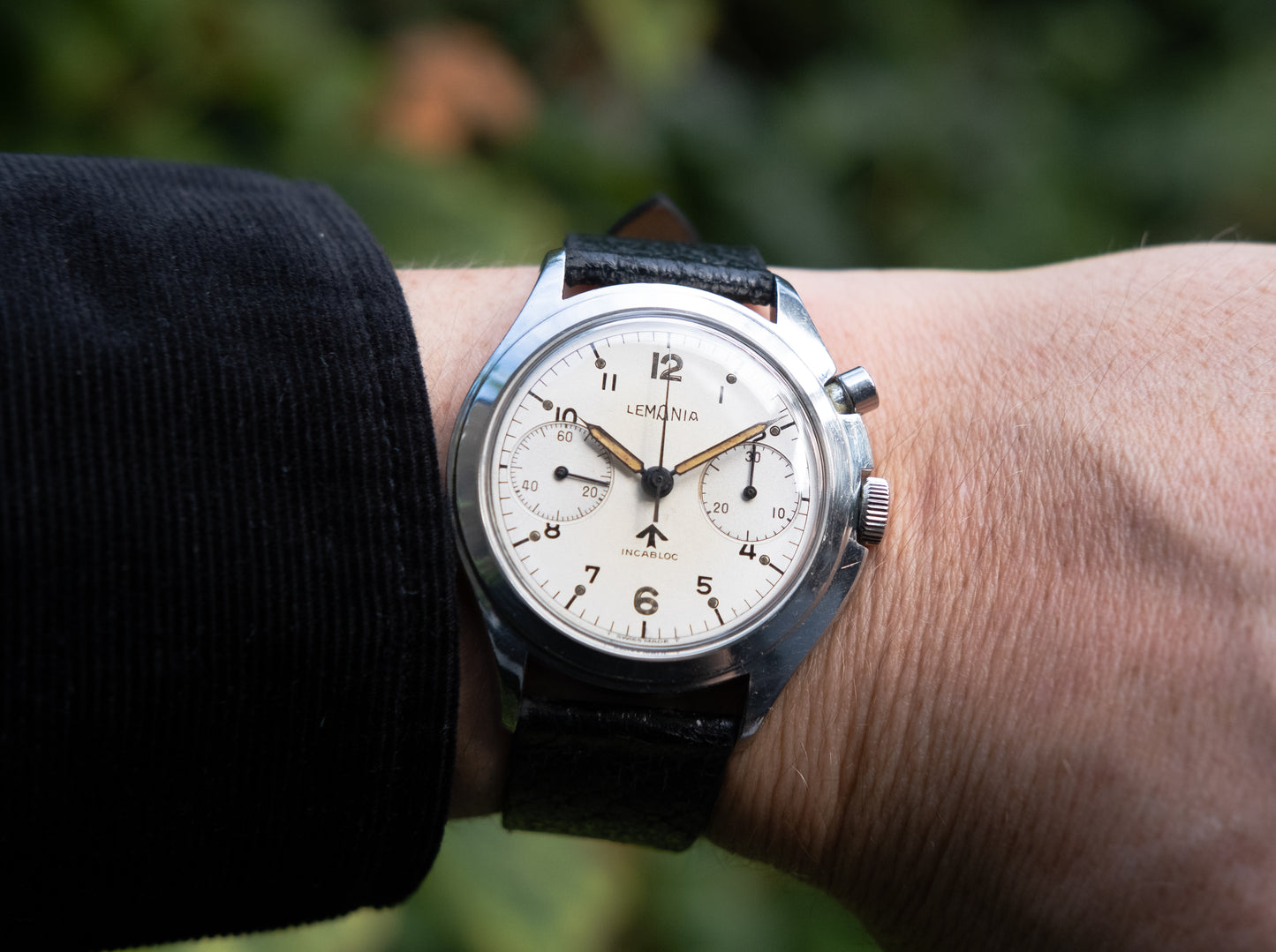LEMANIA HS9A Military Royal Navy Fleet Air Arm Monopusher Chronograph (c.1965)