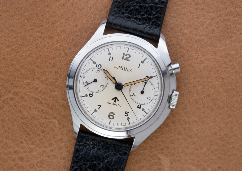 LEMANIA HS9A Military Royal Navy Fleet Air Arm Monopusher Chronograph (c.1965)