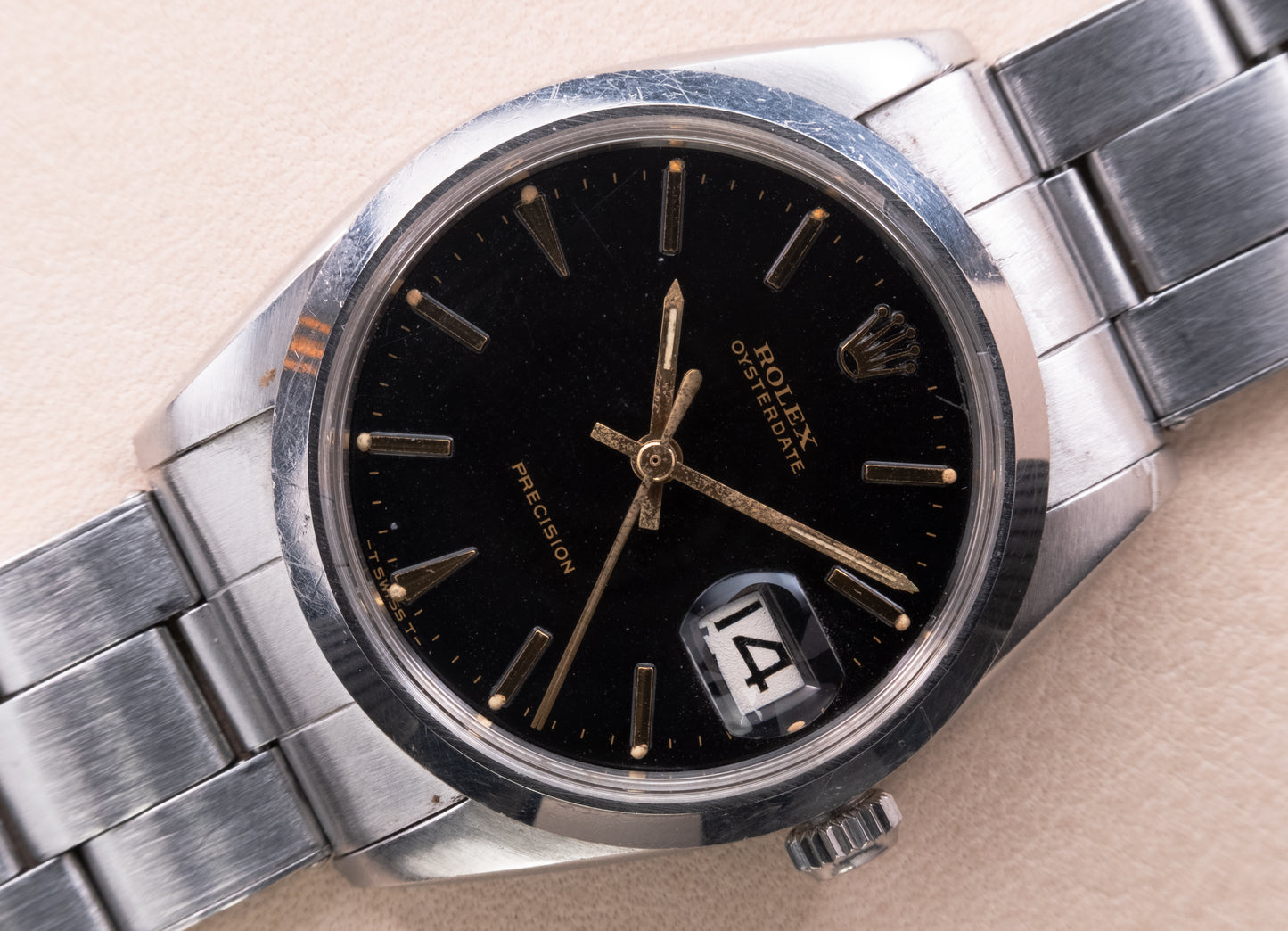 ROLEX Oysterdate Precision Black Gilt Dial Ref. 6694 (1966)