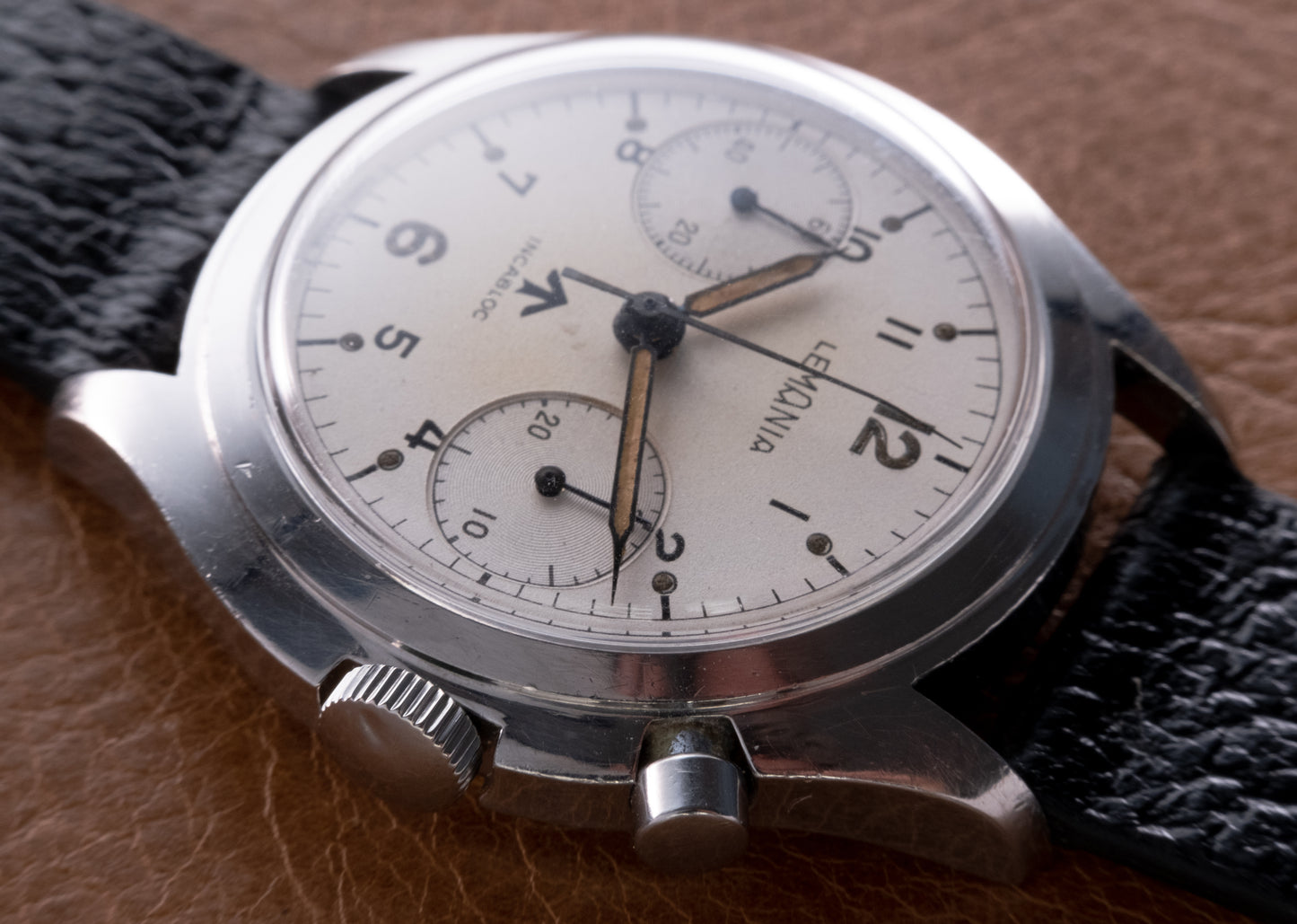 LEMANIA HS9A Military Royal Navy Fleet Air Arm Monopusher Chronograph (c.1965)