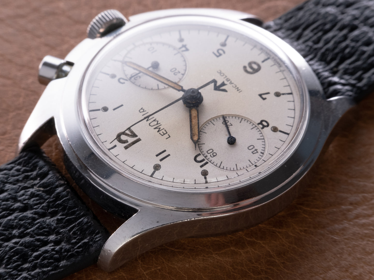 LEMANIA HS9A Military Royal Navy Fleet Air Arm Monopusher Chronograph (c.1965)