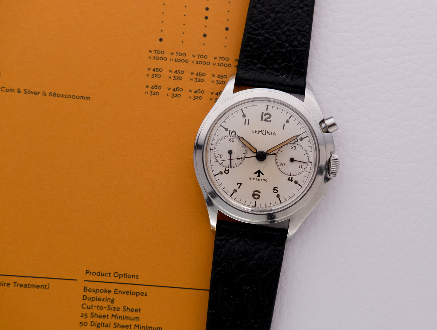 LEMANIA HS9A Military Royal Navy Fleet Air Arm Monopusher Chronograph (c.1965)