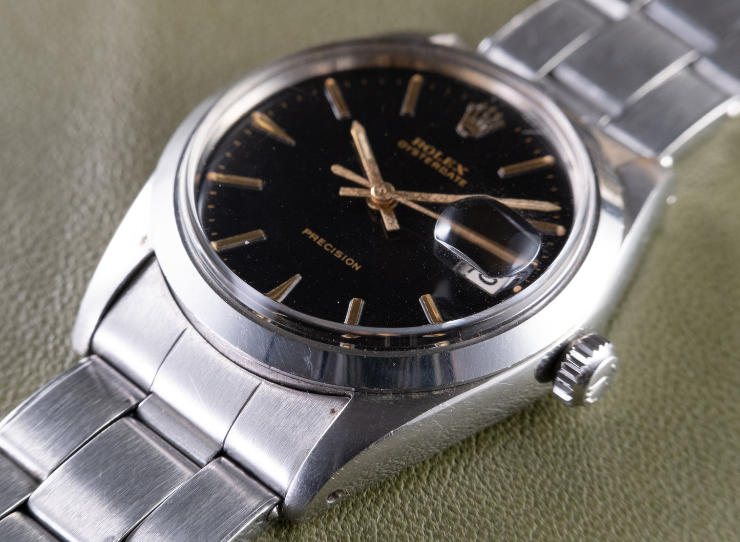 ROLEX Oysterdate Precision Black Gilt Dial Ref. 6694 (1966)