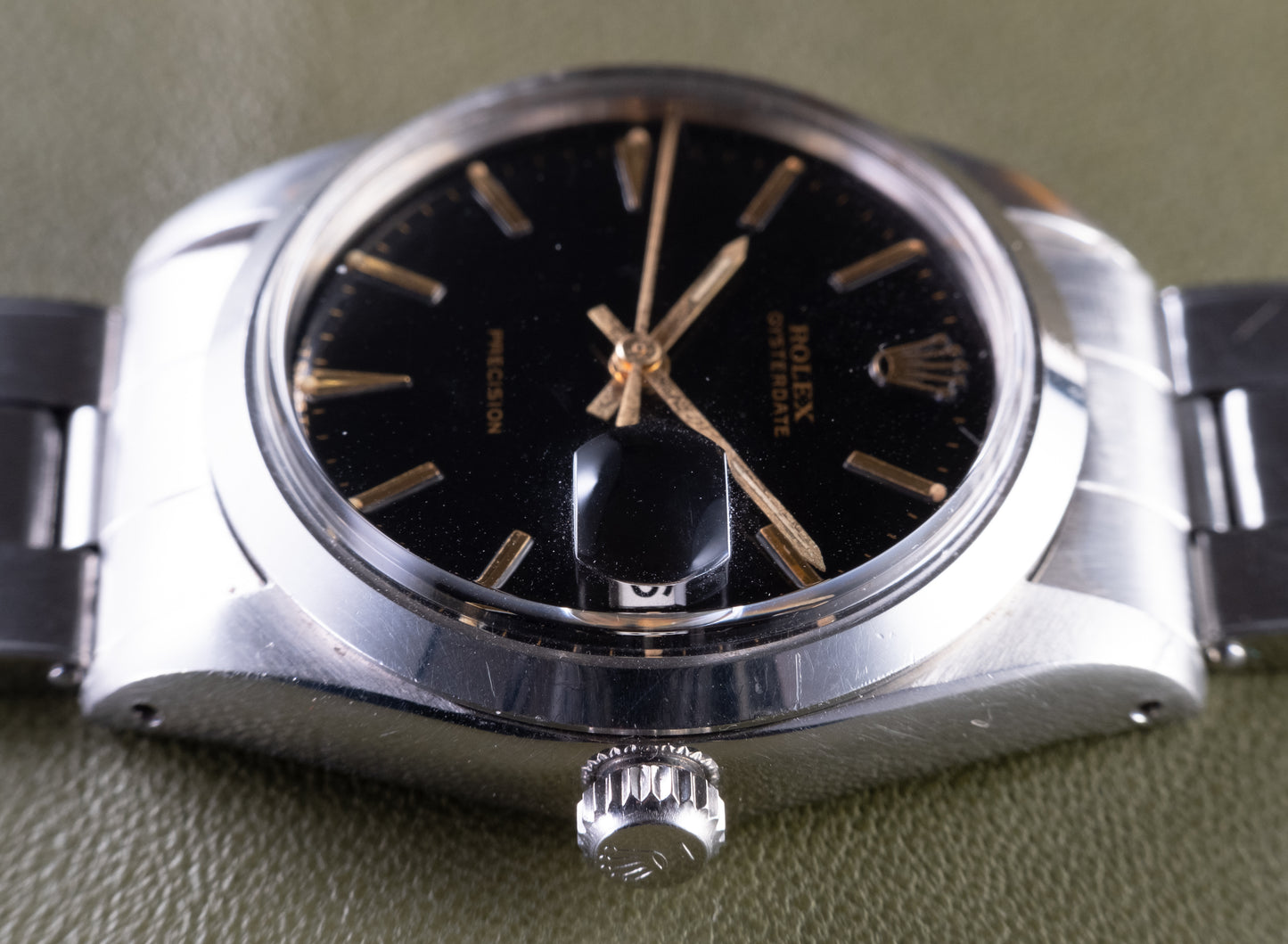 ROLEX Oysterdate Precision Black Gilt Dial Ref. 6694 (1966)