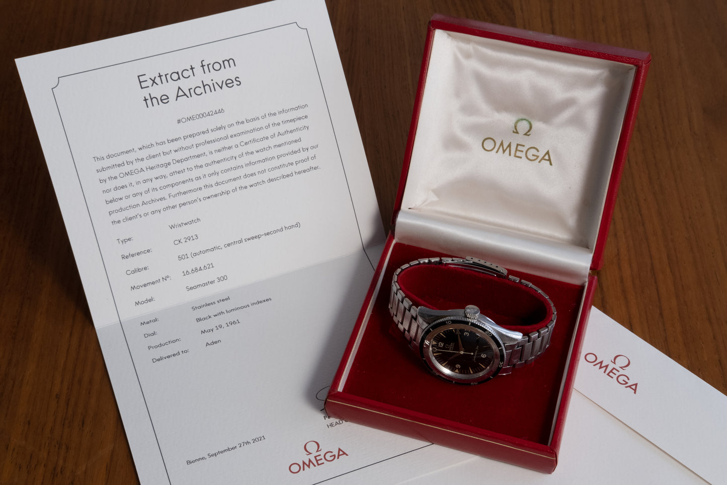OMEGA Seamaster 300 Ref. CK 2913 - 8 SC (1961)