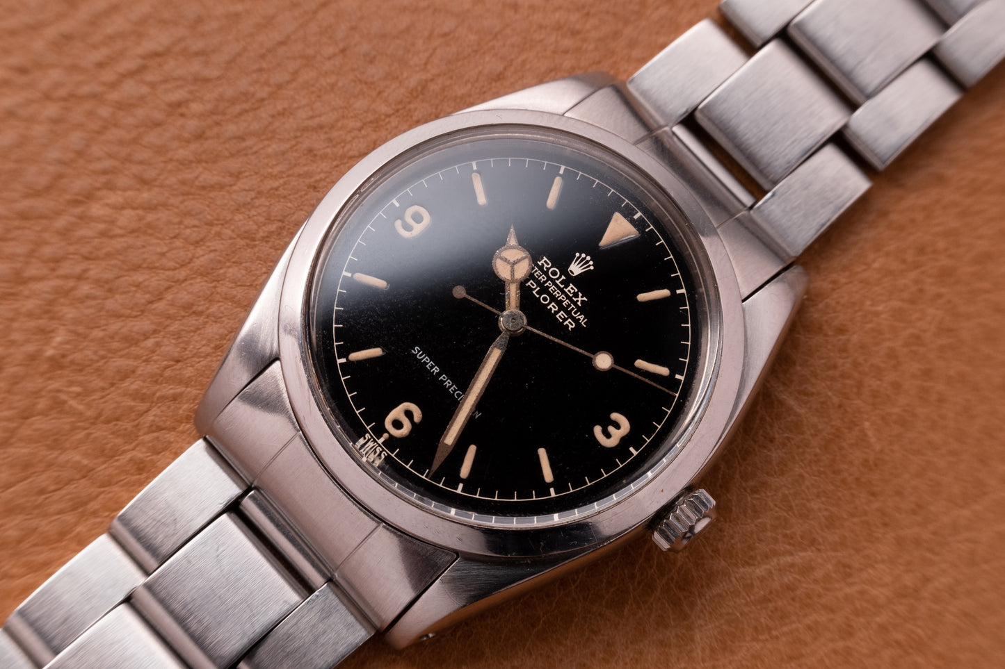 ROLEX Explorer Ref 5504 Chapter Ring Gilt Gloss Dial (1959)