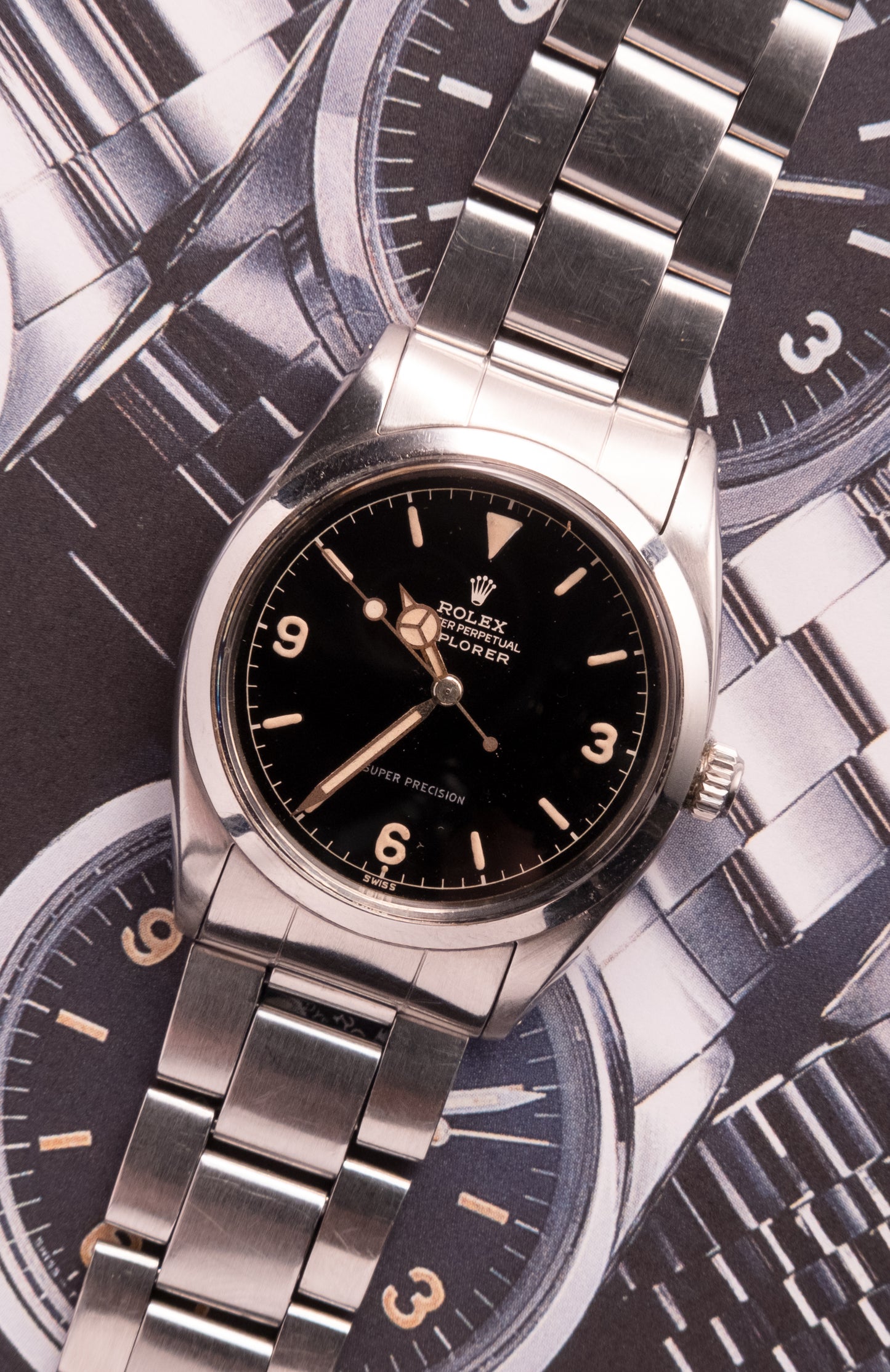 ROLEX Explorer Ref 5504 Chapter Ring Gilt Gloss Dial (1959)