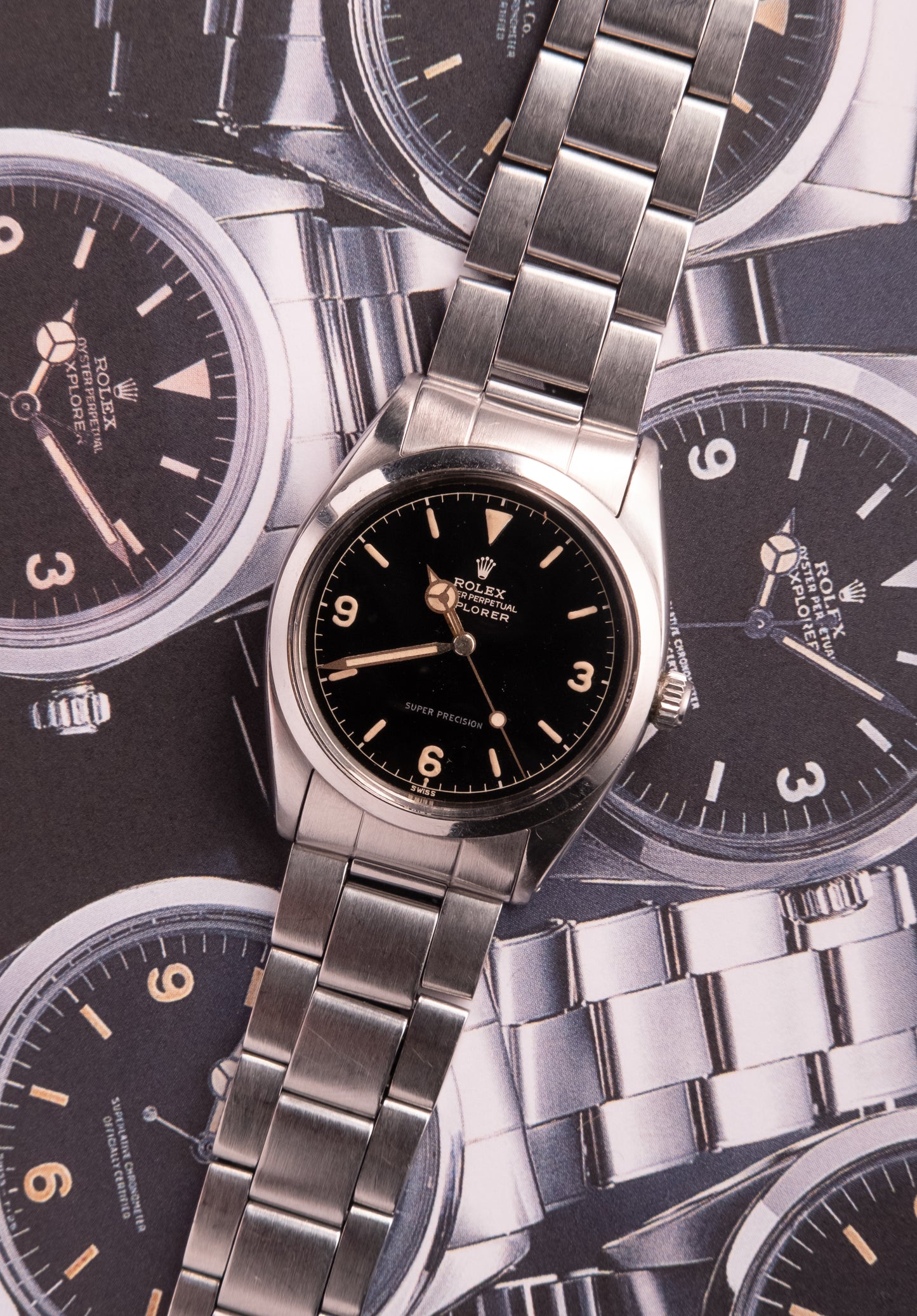 ROLEX Explorer Ref 5504 Chapter Ring Gilt Gloss Dial (1959)
