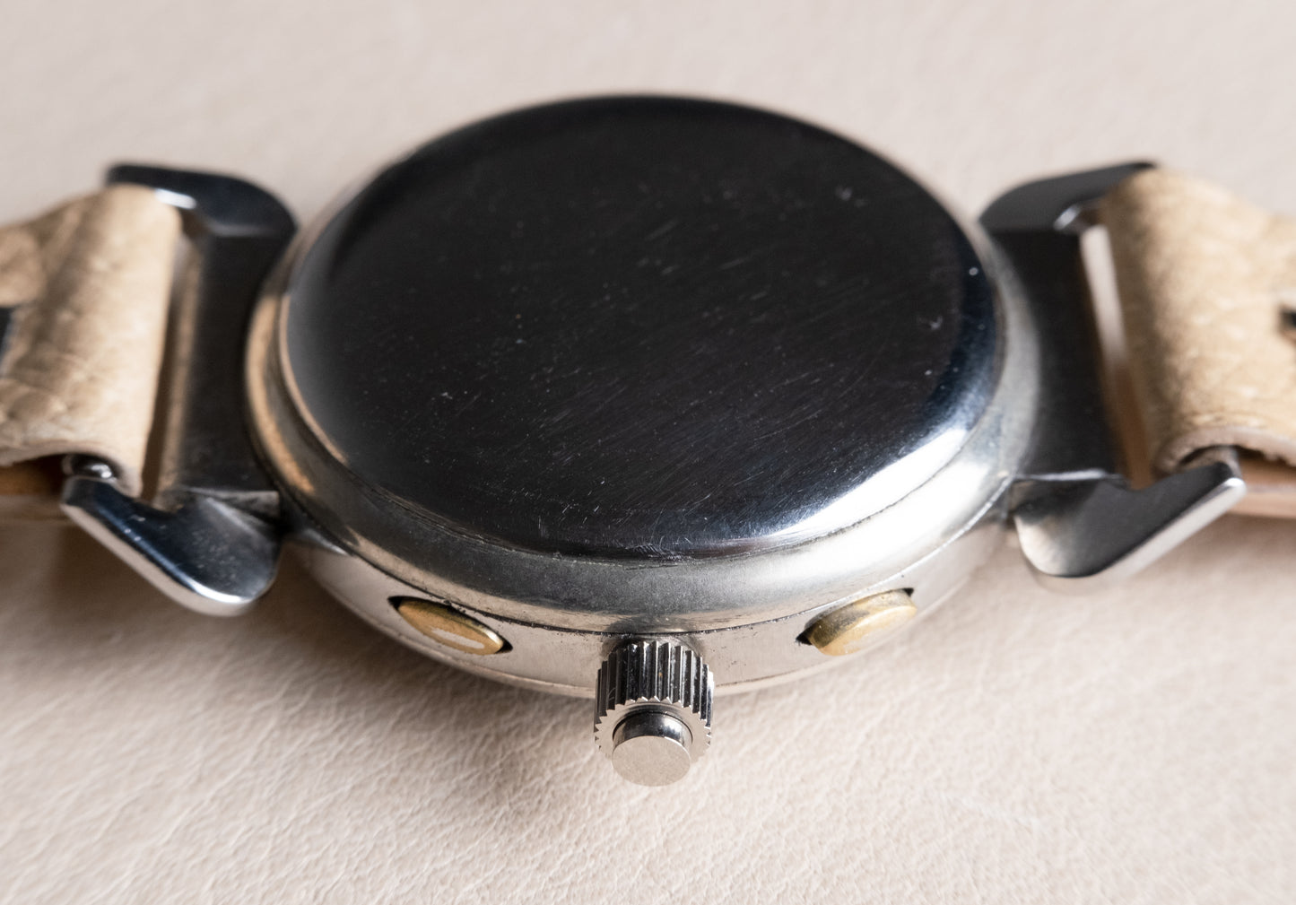 Baume & Mercier Black Dial Chronograph Hooded Lugs (1940s)