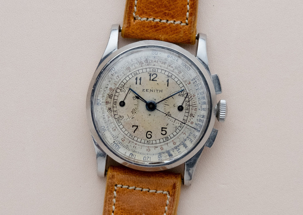 ZENITH Twin Register Chronograph VERY RARE Cal. 136 (c. 1930s)