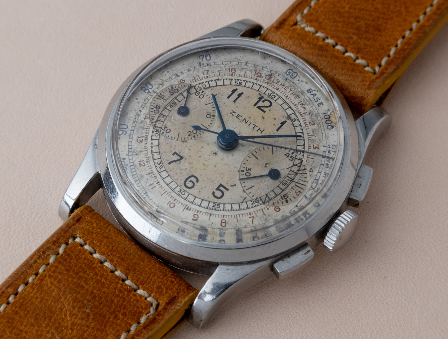 ZENITH Twin Register Chronograph VERY RARE Cal. 136 (c. 1930s)