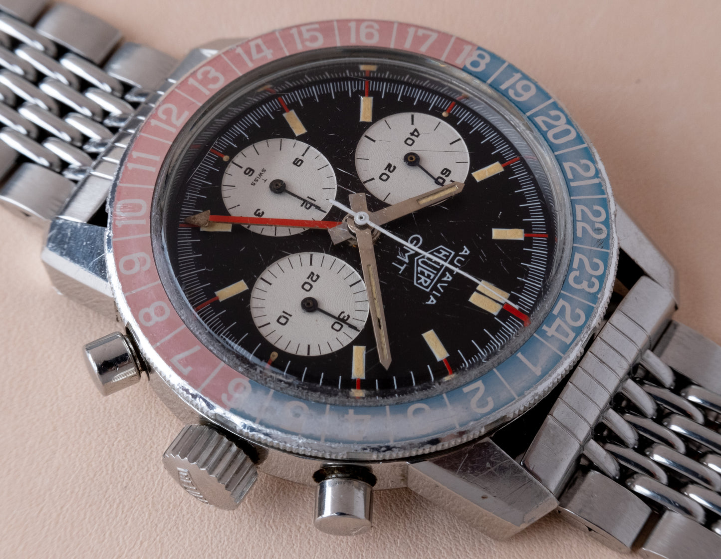 HEUER Autavia GMT Ref. 2446C Valjoux 72C (1969)