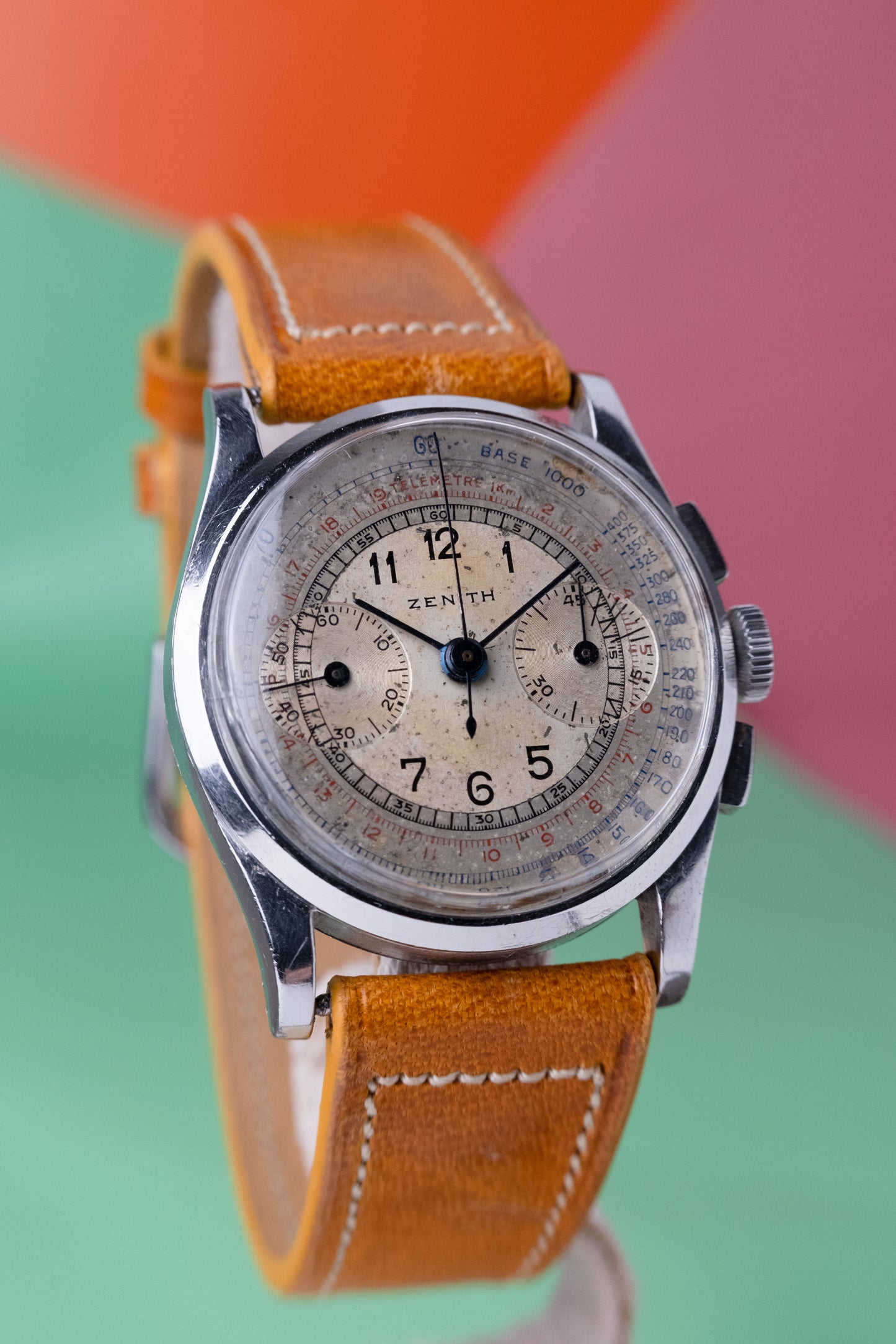 ZENITH Twin Register Chronograph VERY RARE Cal. 136 (c. 1930s)