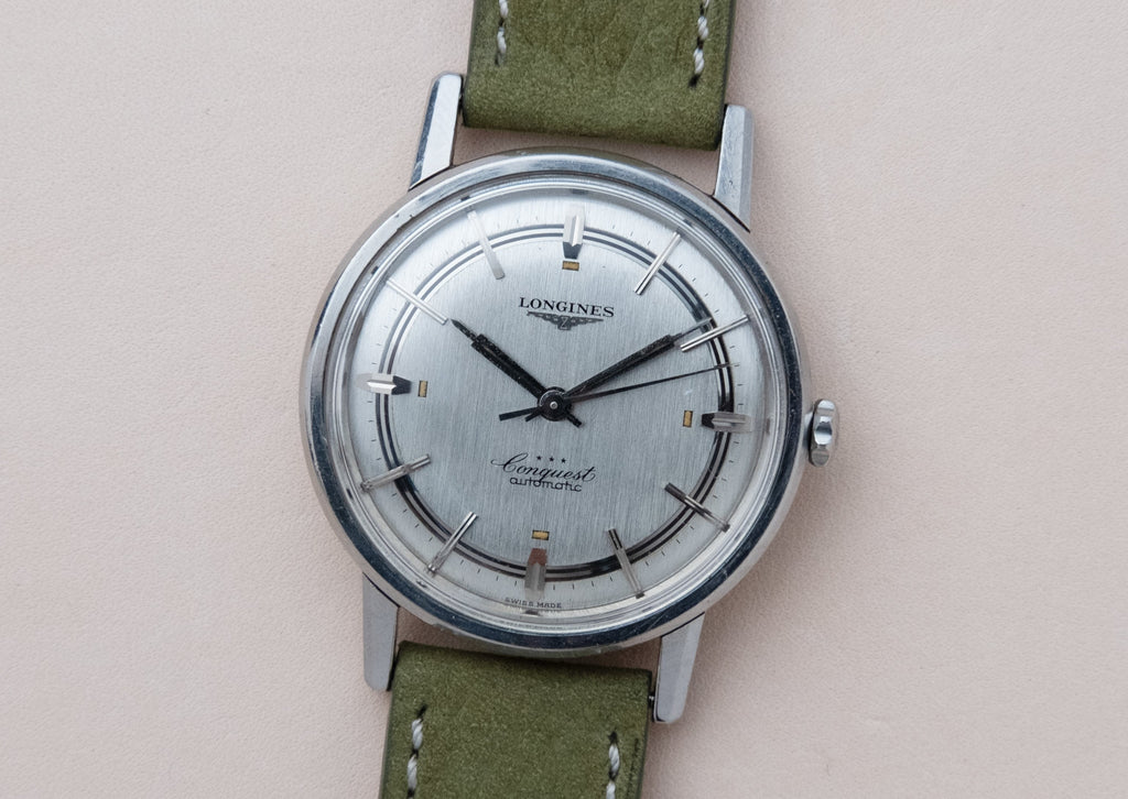 LONGINES Conquest Automatic Rail Track dial Ref 9020 1 (1959)