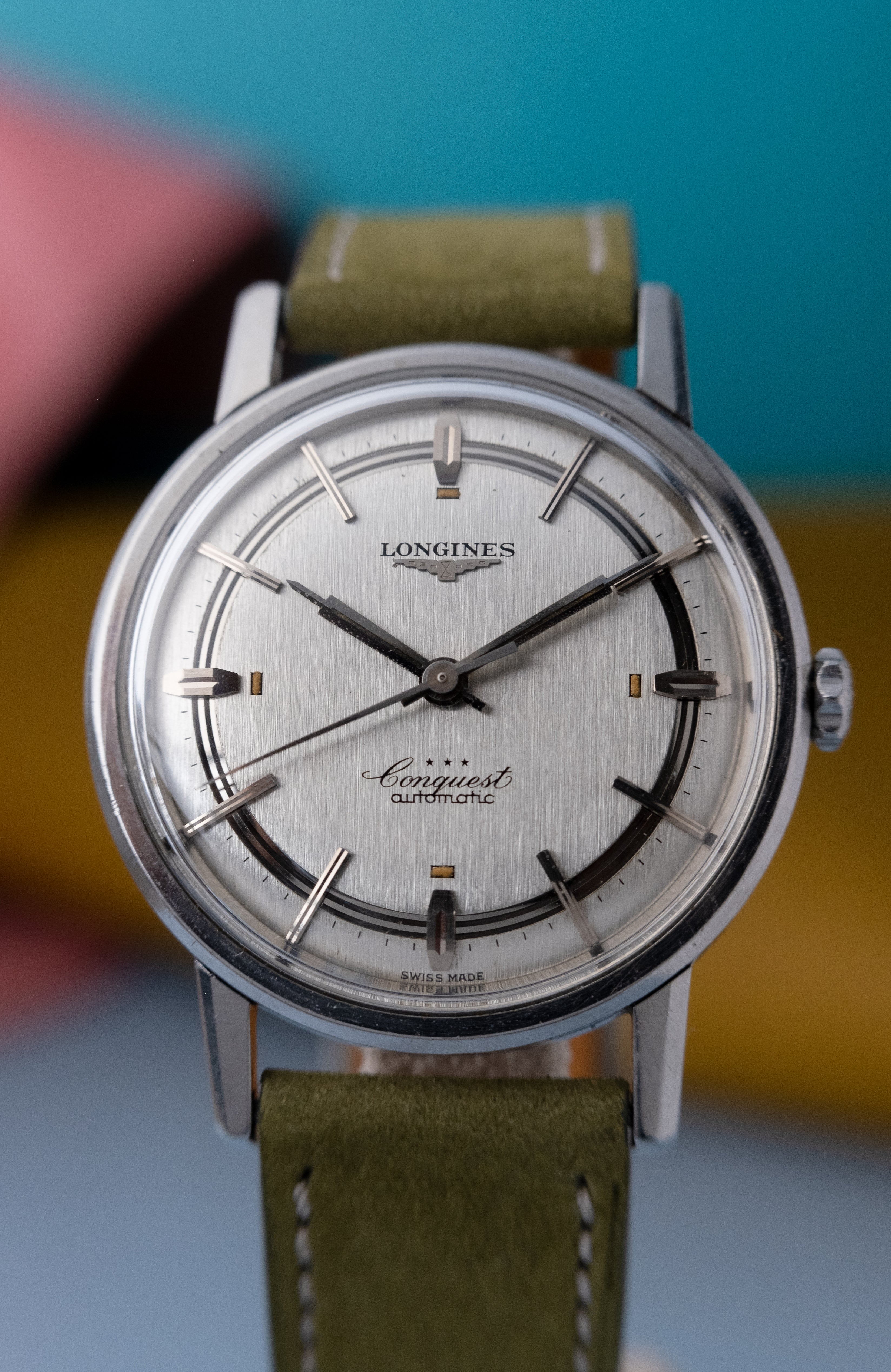 LONGINES Conquest Automatic Rail Track dial Ref 9020 1 (1959)