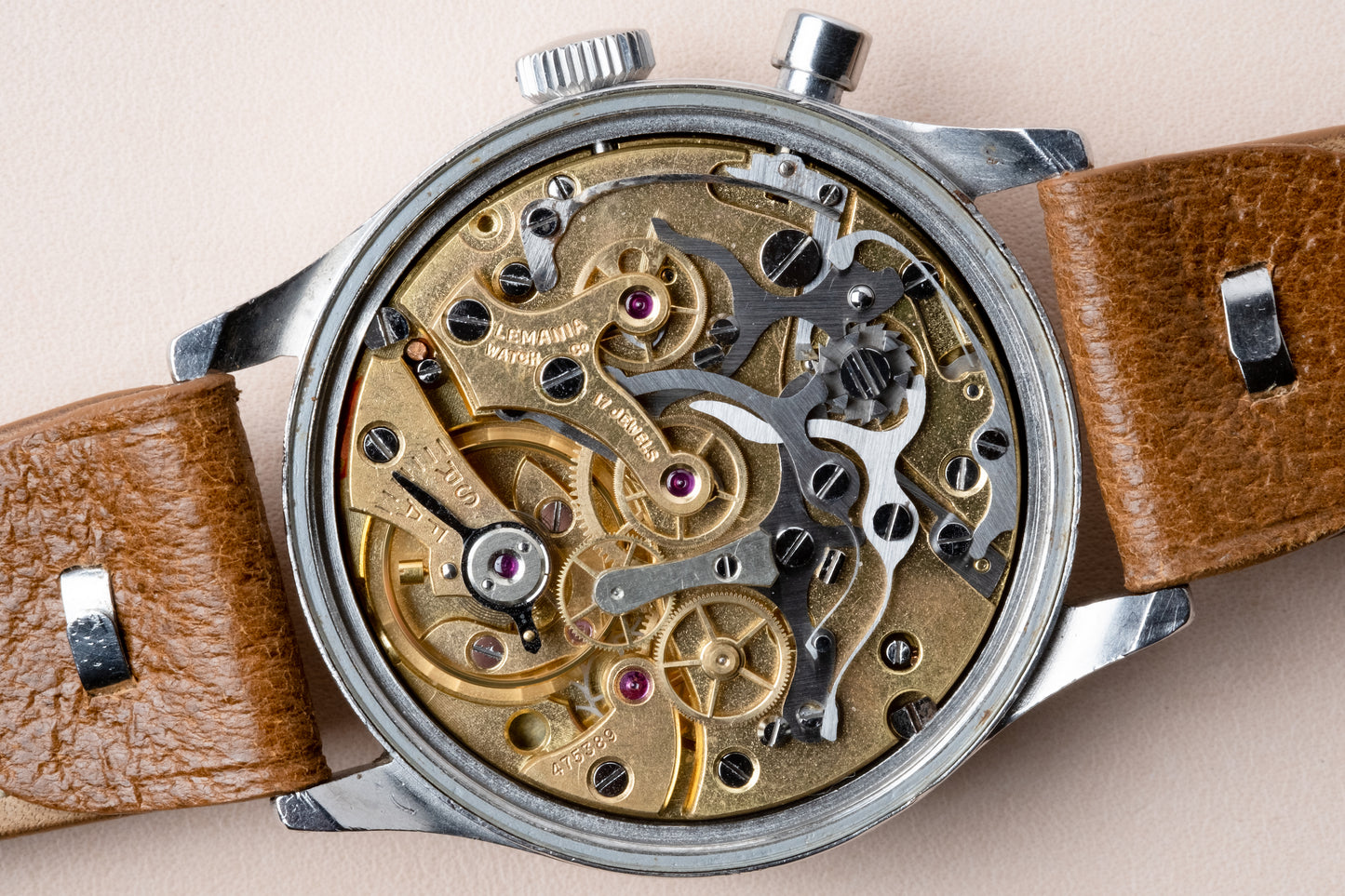 LEMANIA Royal Navy Air Fleet Arm RAF Single Button Military Chronograph Series 2 (c. 1950s)