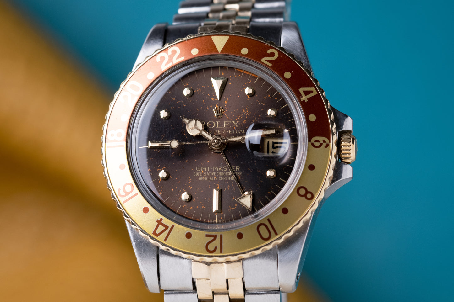 ROLEX GMT Ref. 1675 Tiger Eye Root Beer Nipple Dial (1979)