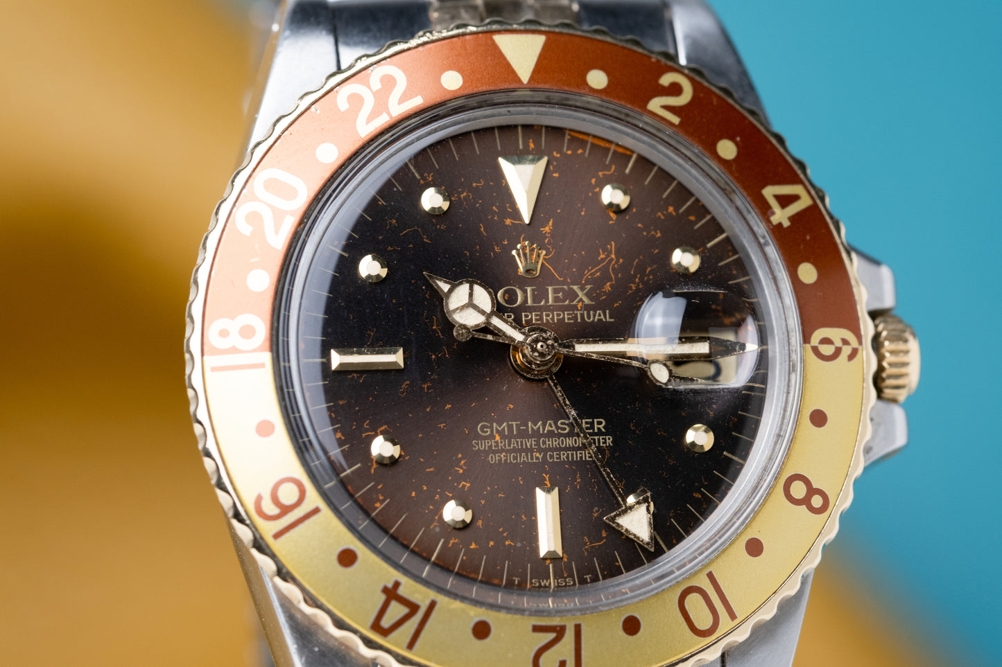 ROLEX GMT Ref. 1675 Tiger Eye Root Beer Nipple Dial (1979)