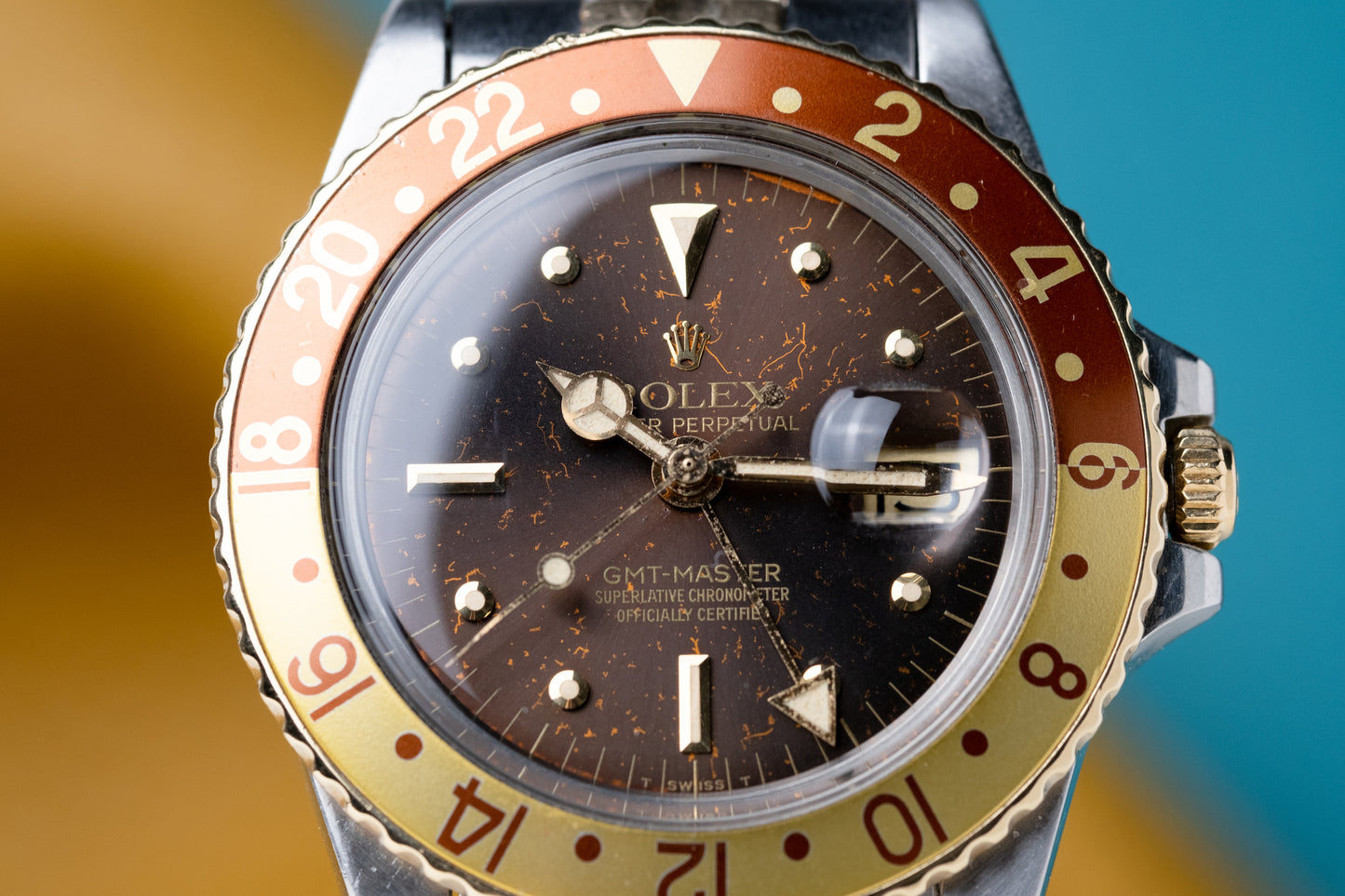 ROLEX GMT Ref. 1675 Tiger Eye Root Beer Nipple Dial (1979)