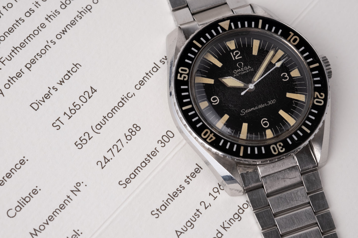 OMEGA Seamaster 300 Ref. 165.024 (1967)