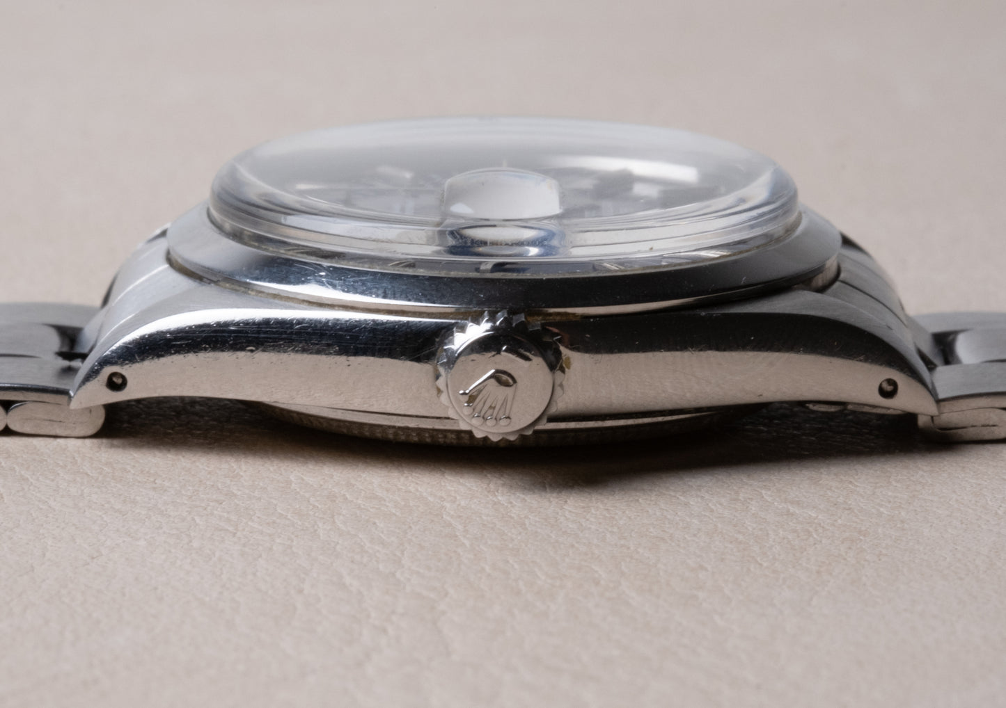 ROLEX Oyster Perpetual Date ref. 1500 RARE Long Index Blue Dial Box + Guarantee (1971)