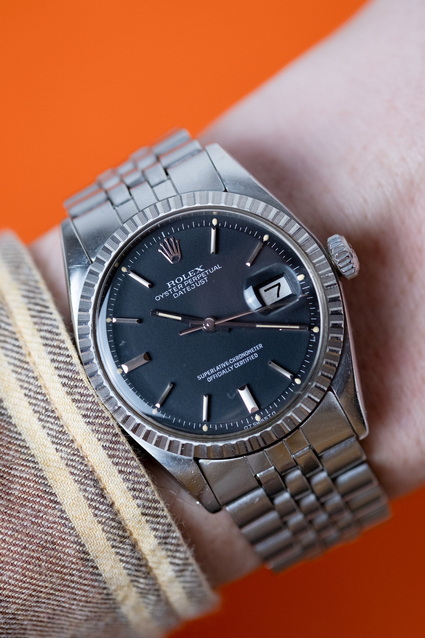 ROLEX Oyster Perpetual Datejust Ref. 1603 Black Sigma Dial (1975)