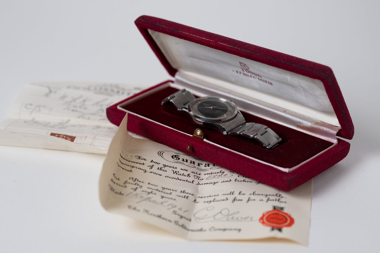 TUDOR Oyster Prince "Tuxedo" Ref. 7967 Box Receipt & Guarantee (1960)