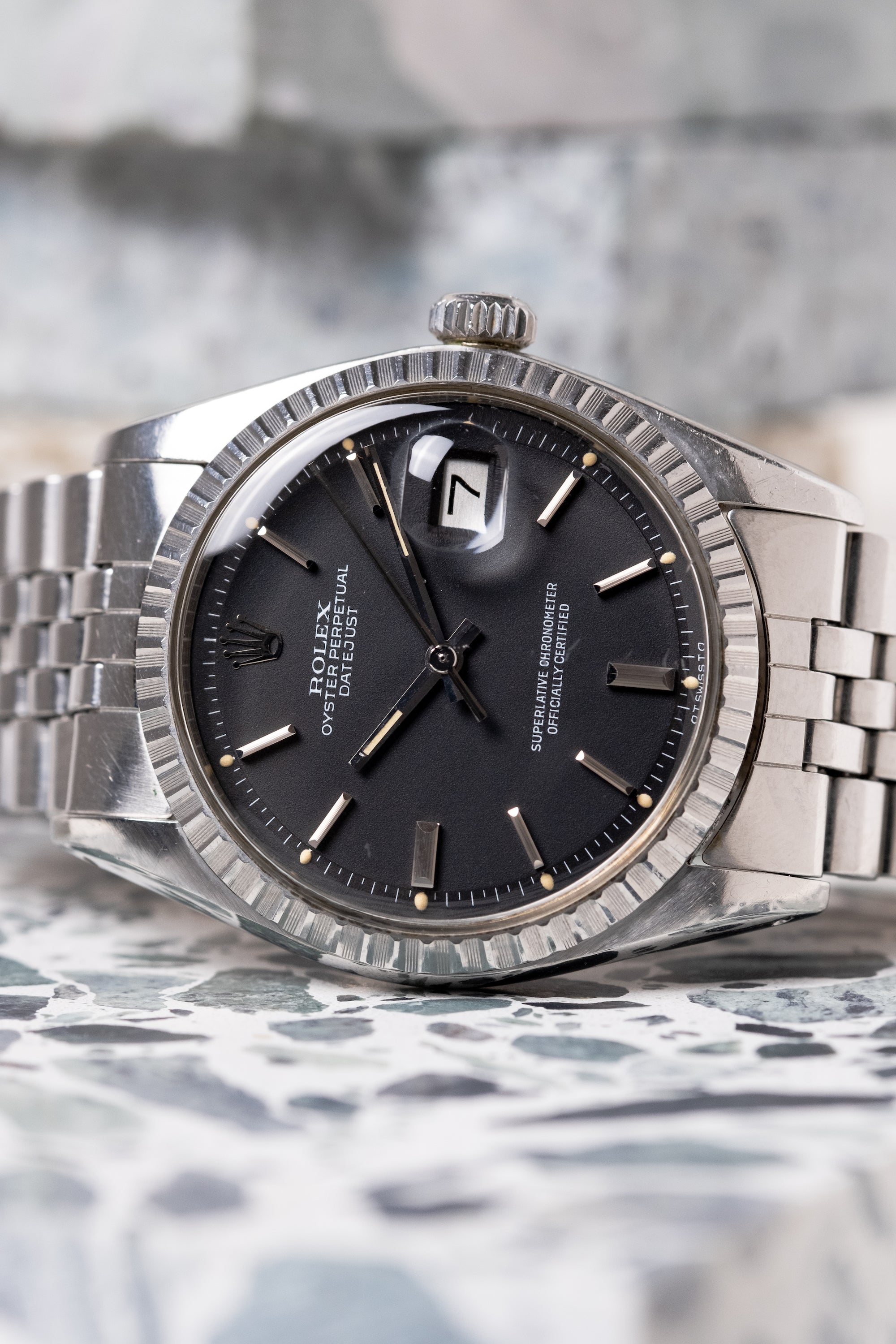 ROLEX Oyster Perpetual Datejust Ref. 1603 Black Sigma Dial (1975)