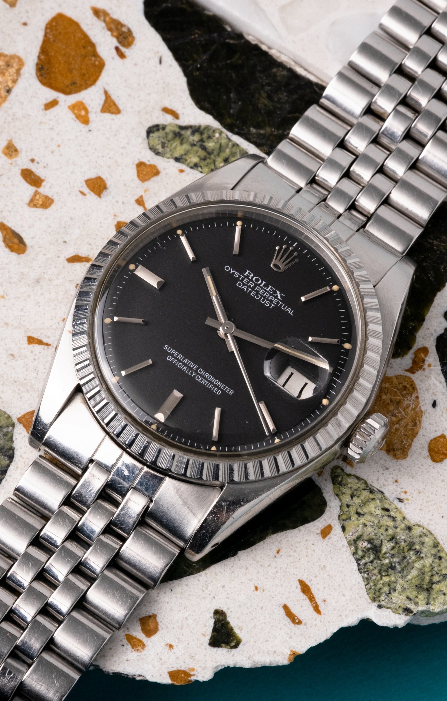 ROLEX Oyster Perpetual Datejust Ref. 1603 Black Sigma Dial (1975)