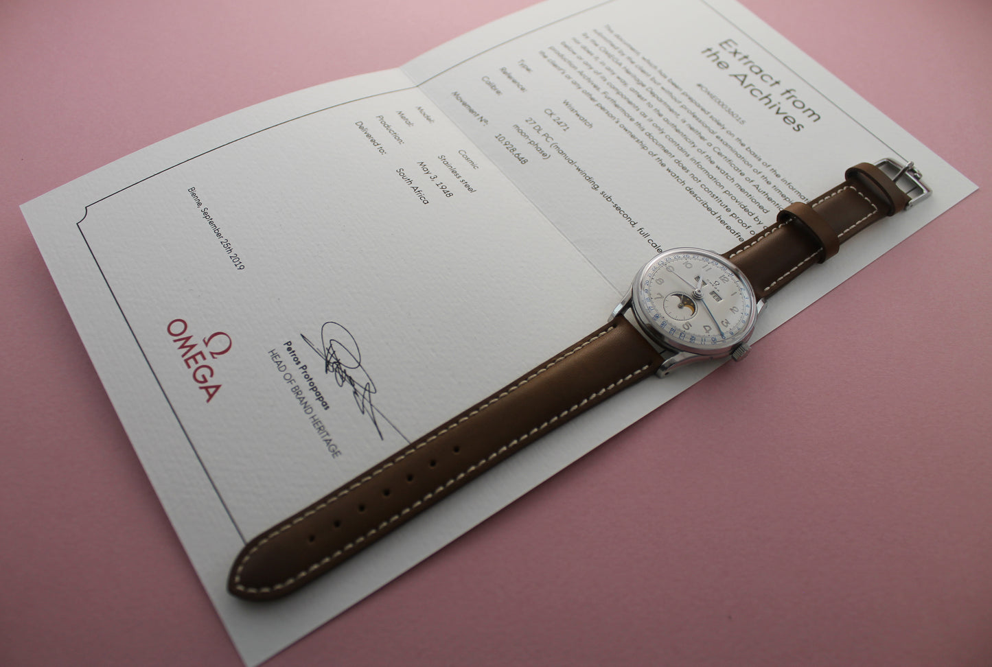 OMEGA Cosmic Triple Calendar Moonphase Ref 2471/1 (1948)