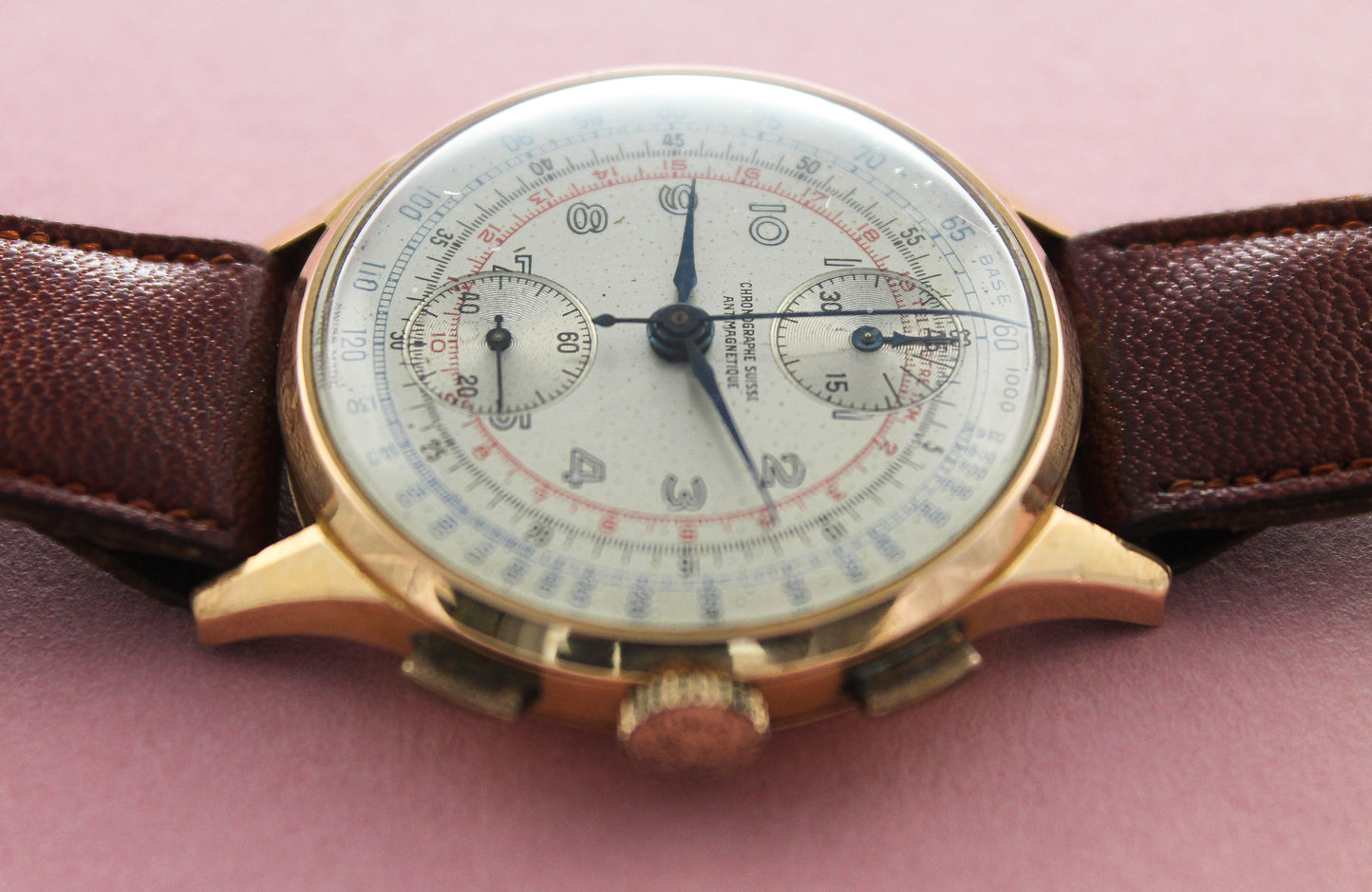 CHRONOGRAPHE SUISSE Triple Register Chronograph (c.1940s)