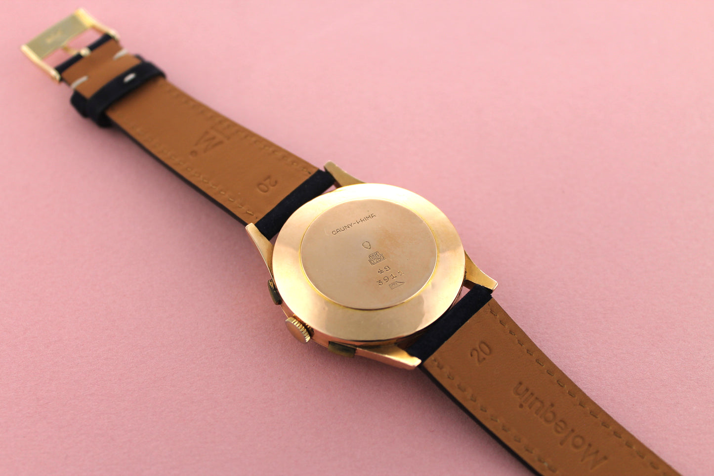 CAUNY PRIMA 18k Gold Chronograph (c. 1940)
