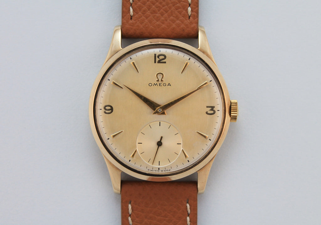 OMEGA 9 Carat Gold Calibre 265 Sub Second (1950)