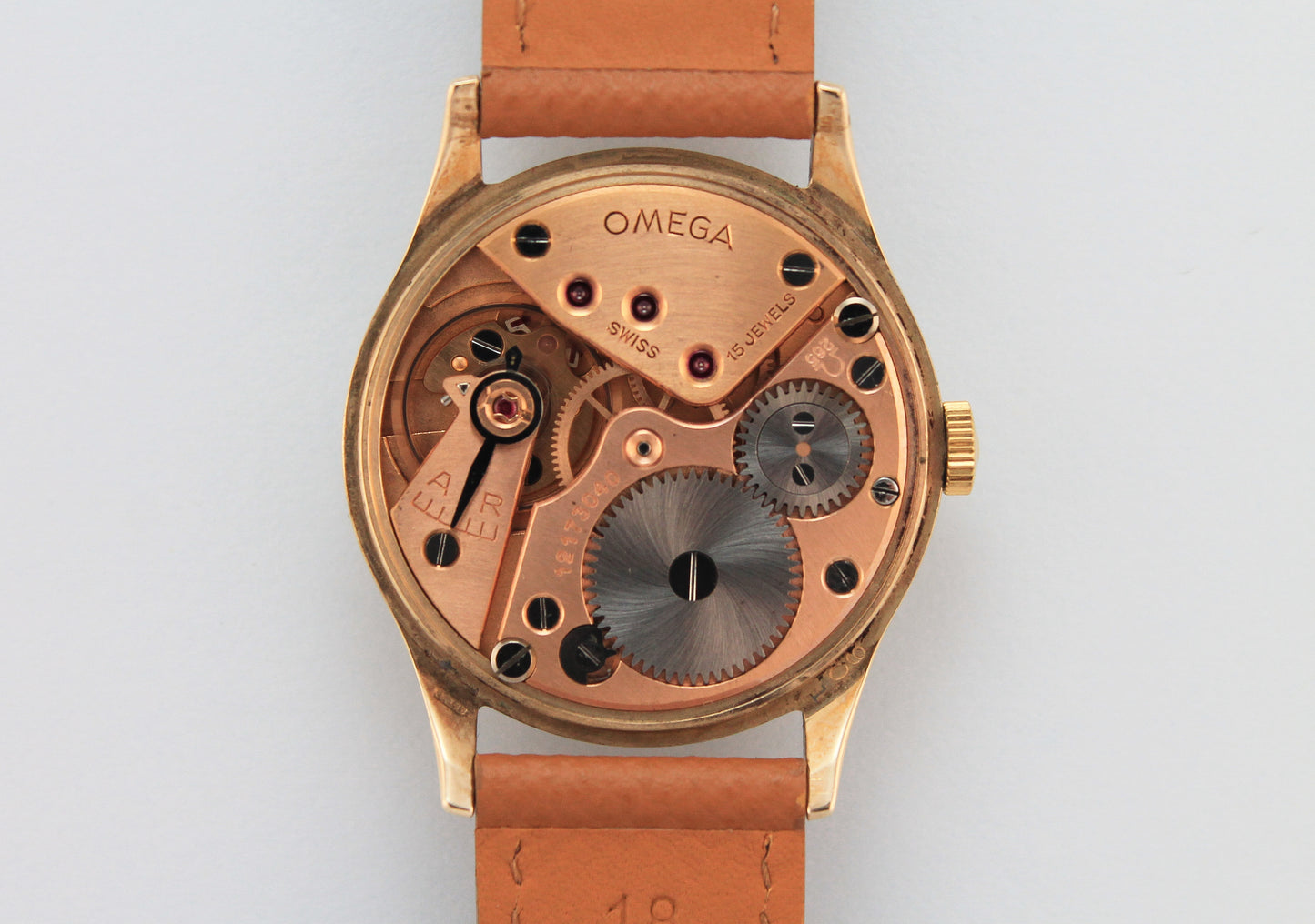 OMEGA 9 Carat Gold Calibre 265 Sub Second (1950)