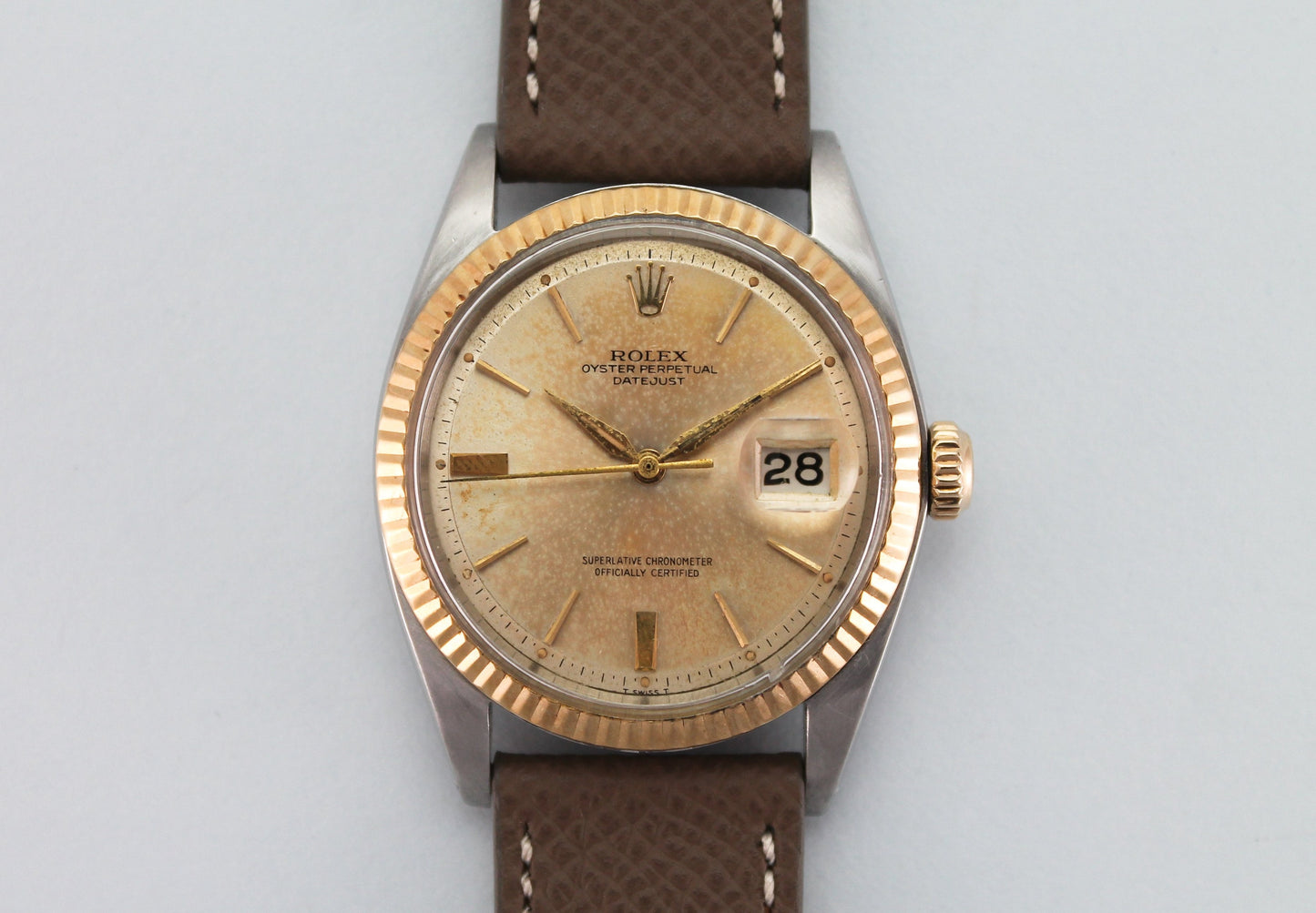 Rolex Two Tone Datejust "Door Stop" Dial Ref 1601 (1964)