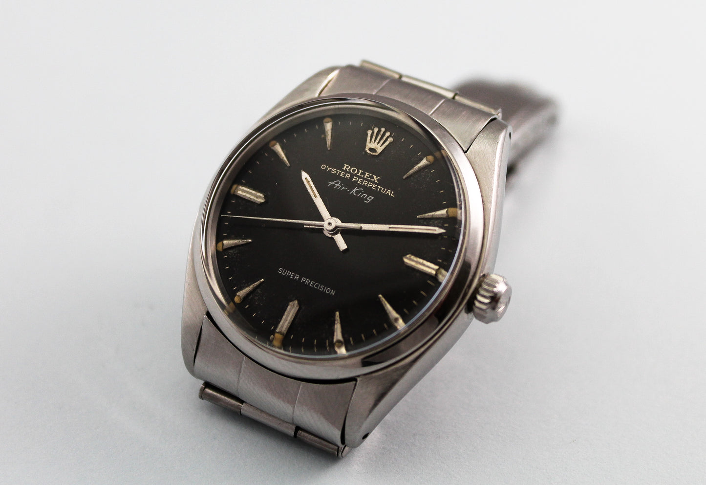 ROLEX Air King Super Precision Swiss only Gilt dial ref 5500 (1961)