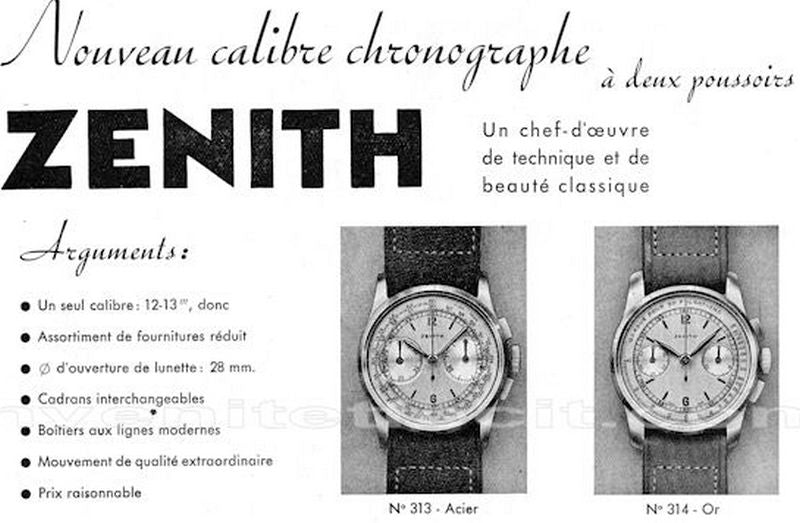 ZENITH Twin Register Chronograph VERY RARE Cal. 136 (c. 1930s)