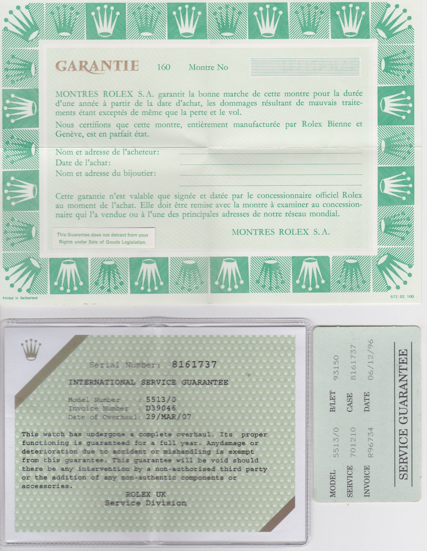 ROLEX Submariner Ref. 5513 Mk5 Maxi Dial (Box, Booklet, Service Papers + Guarantee)  (1984)